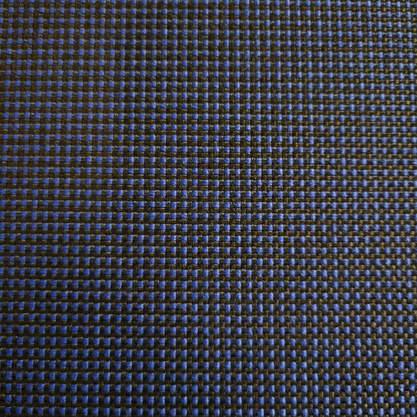 Ring 1449 Blue Black Tweed fabric swatch: Close-up of blue and black checkered tweed texture.