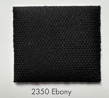SL2350 Ebony fabric swatch: rich black, textured weave.