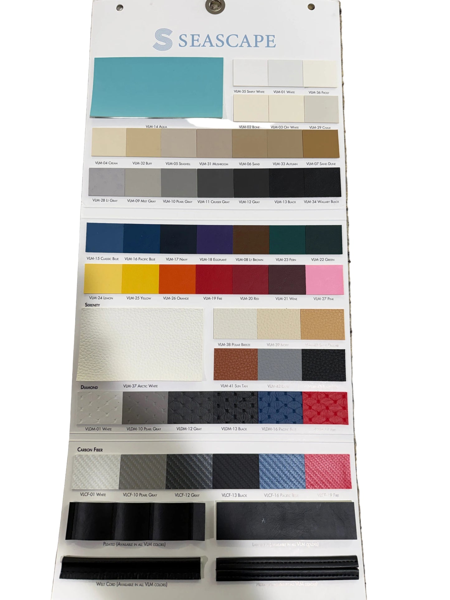 Seascape Marine Vinyl Sample Card