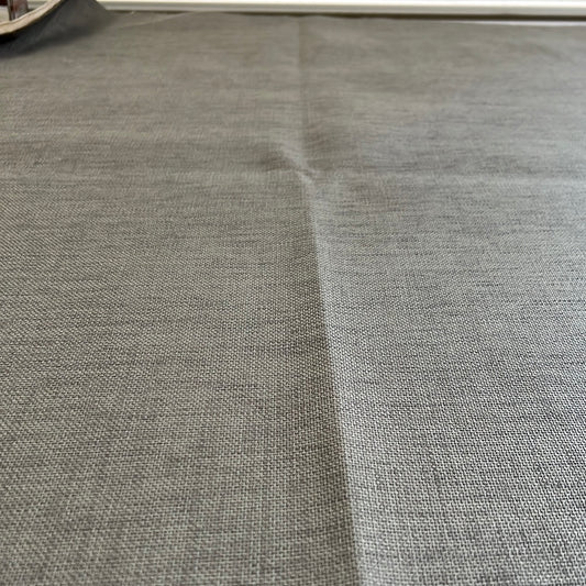 1890 Patriot Moss fabric swatch: Textured gray upholstery material.