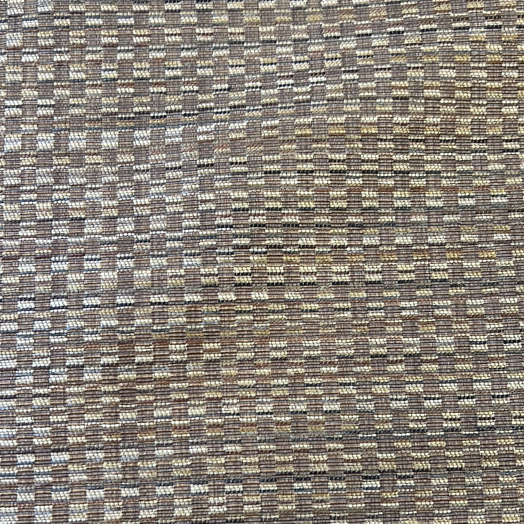 1896 Cone Vacquards fabric swatch: Textured neutral tone upholstery fabric with subtle checkered pattern.