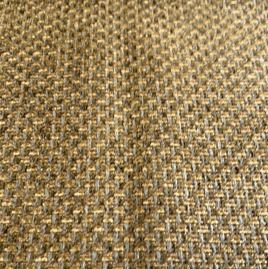 Close-up of olive-toned woven fabric with subtle textural detail.
