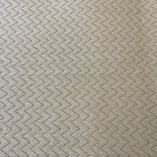 1897 Overcurrent Dijon fabric: Beige textured weave with subtle gray zigzag pattern.