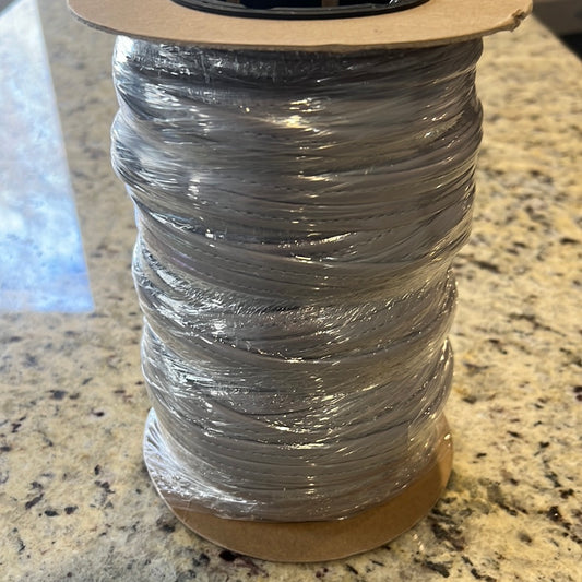 Seabrook Marble Hidem Welt, 25yd roll of gray leather welt cord.
