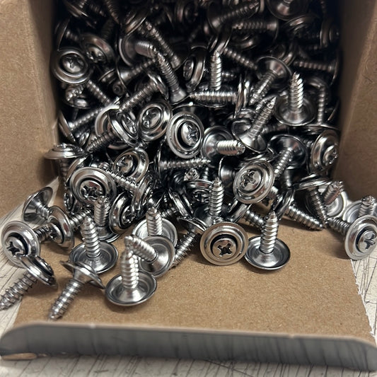 Vicar V 2771 5/8" chrome self-tapping screws in box