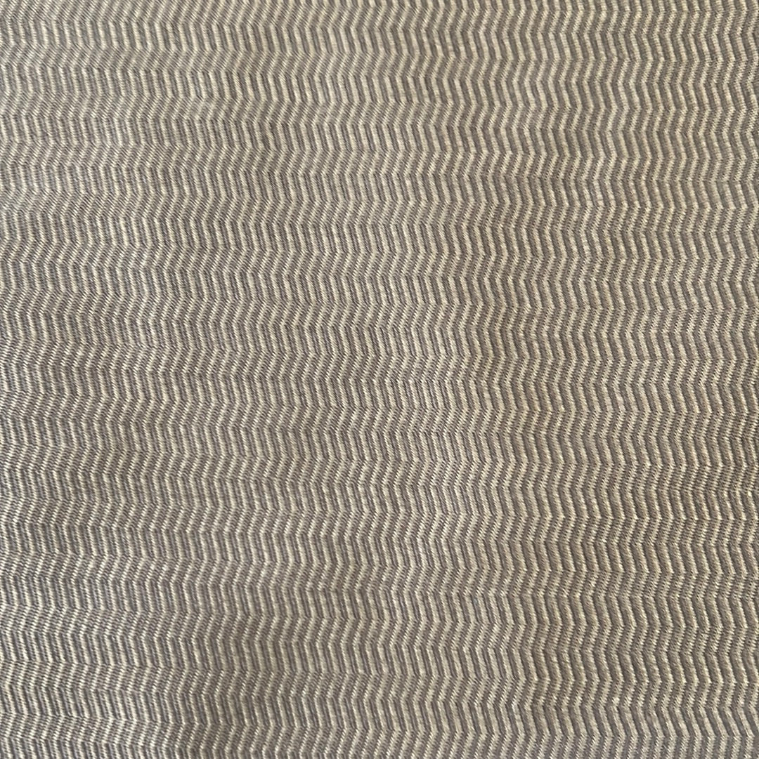 1889 LCJ003a Carnival Mocha fabric swatch: taupe chevron weave