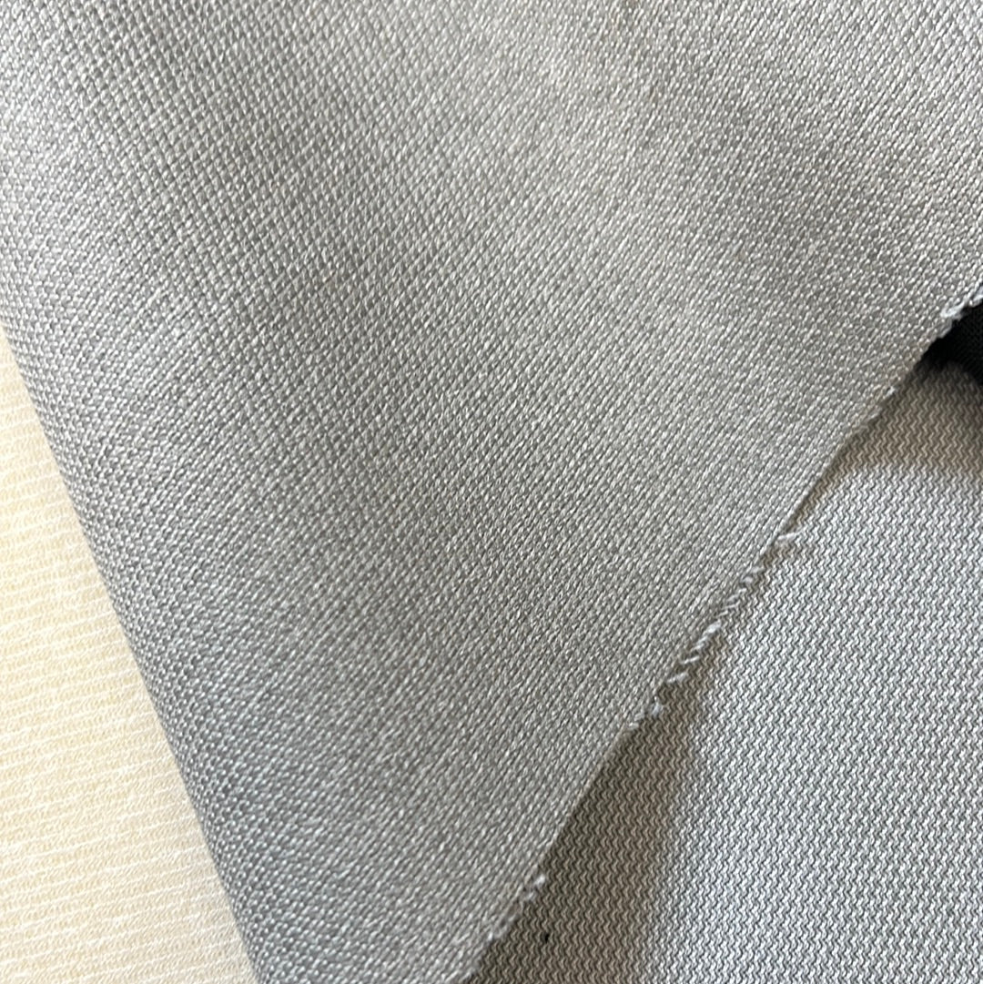 1874 Soul Ski Grey fabric swatch: Close-up of textured grey material.