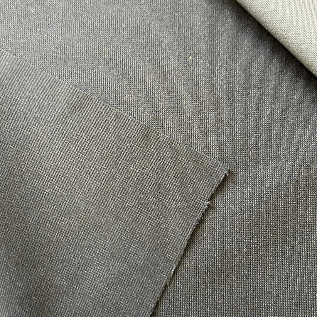 Dark gray fabric swatch, detailed texture shown.