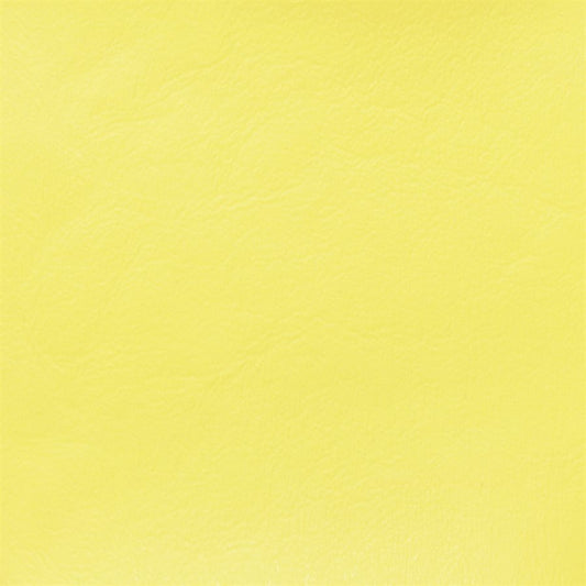 Seascape Lemon Marine Vinyl: Pale yellow marine-grade vinyl fabric sample.