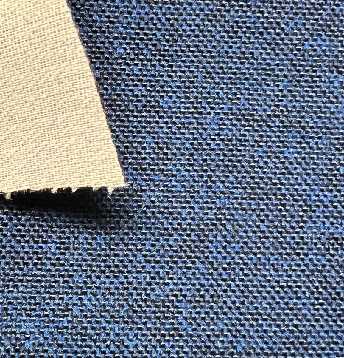 Cordura Blue/Black Ring #1844: Durable blue/black fabric swatch showcasing texture.