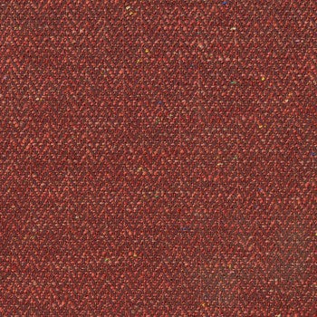 Culp Contract Brouhaha Balloon fabric swatch: deep red herringbone weave.