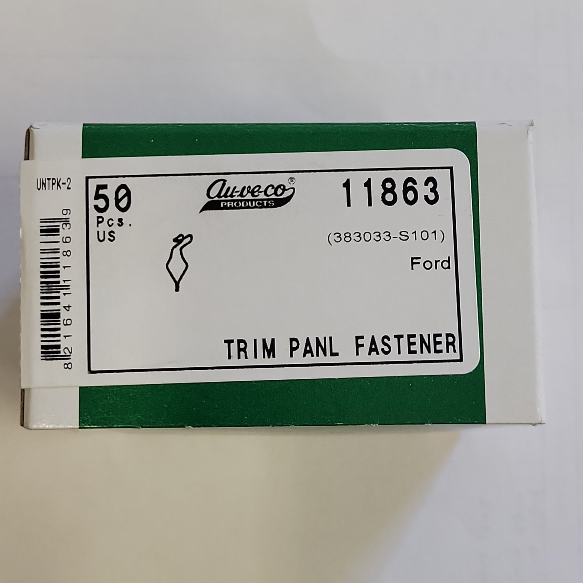 Au-ve-co Products 11863 Trim Panel Fastener, 50-pack for Ford (383033-S101)