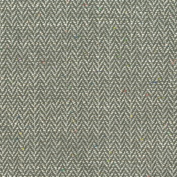 Culp Contract Brouhaha Confetti fabric swatch: grey herringbone weave with multicolored confetti flecks.