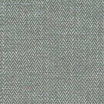 Culp Contract Brouhaha Goose fabric swatch: gray herringbone weave with subtle flecks.