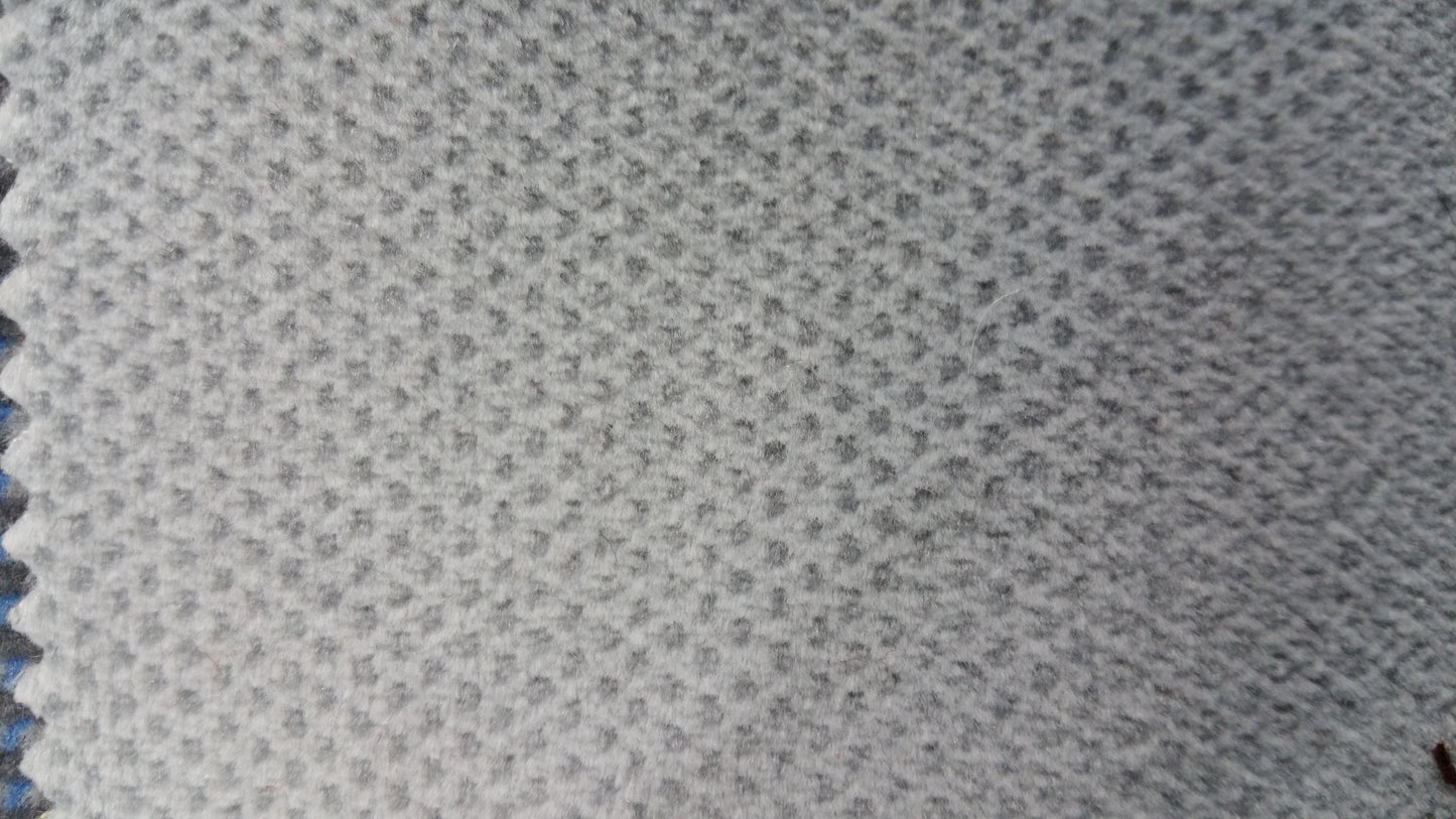 Light gray closeout fabric swatch, textured weave.