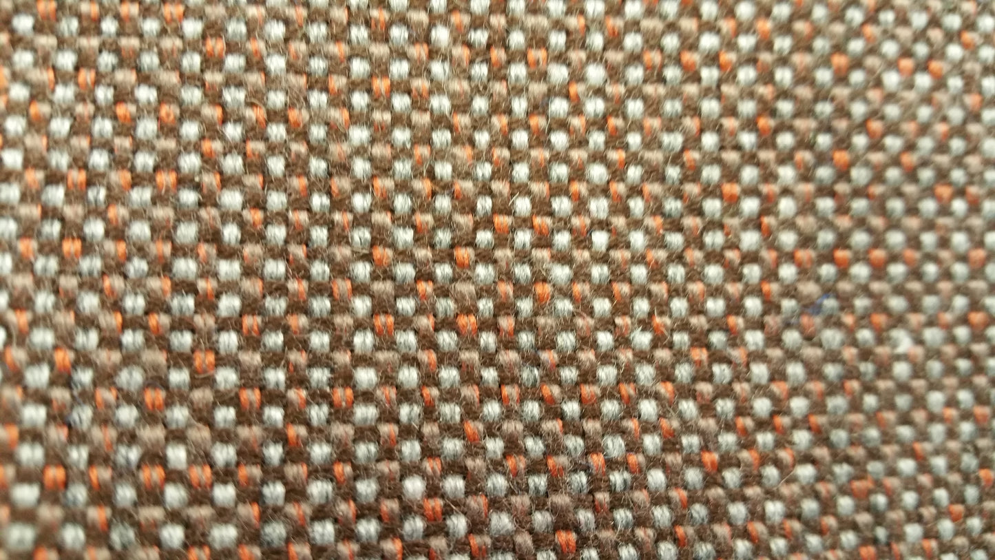 Ring 1031 Brown/silver/orange Tweed fabric swatch