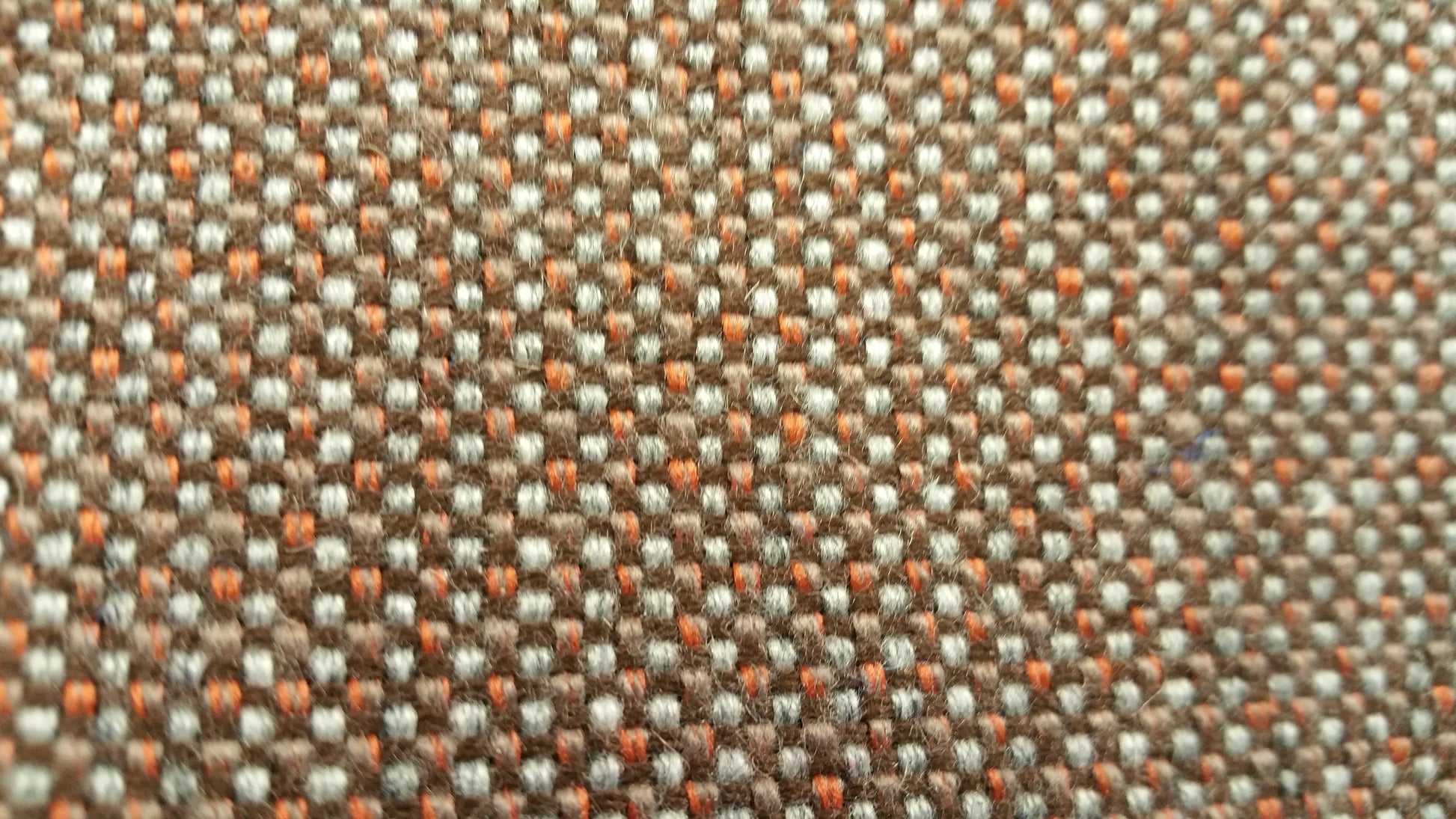 Ring 1031 Brown/silver/orange Tweed fabric swatch