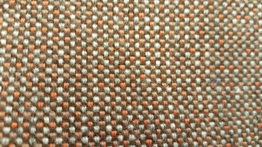 Ring 1031 Brown/silver/orange Tweed fabric swatch