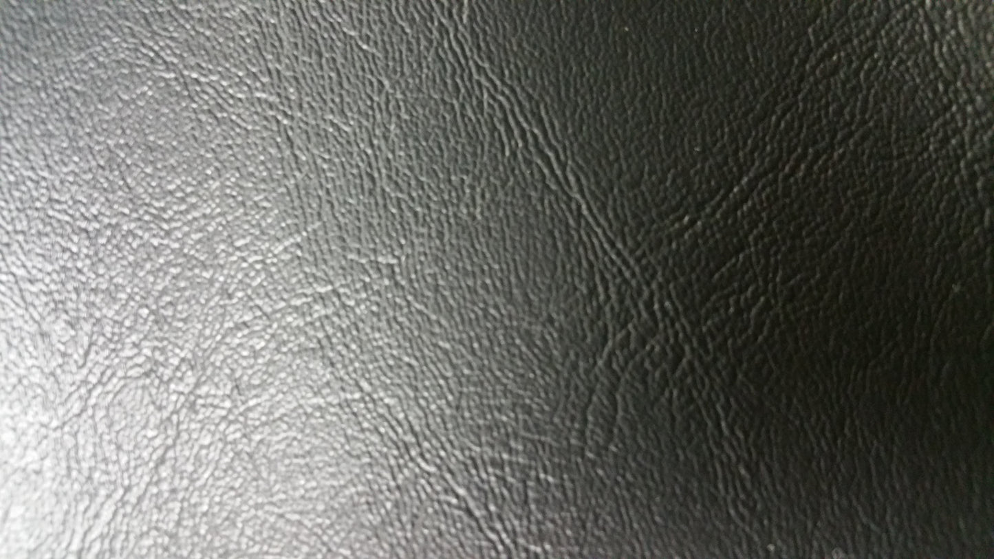 Ring 3090 Wallaby Black Upholstery Vinyl: textured black vinyl fabric sample.