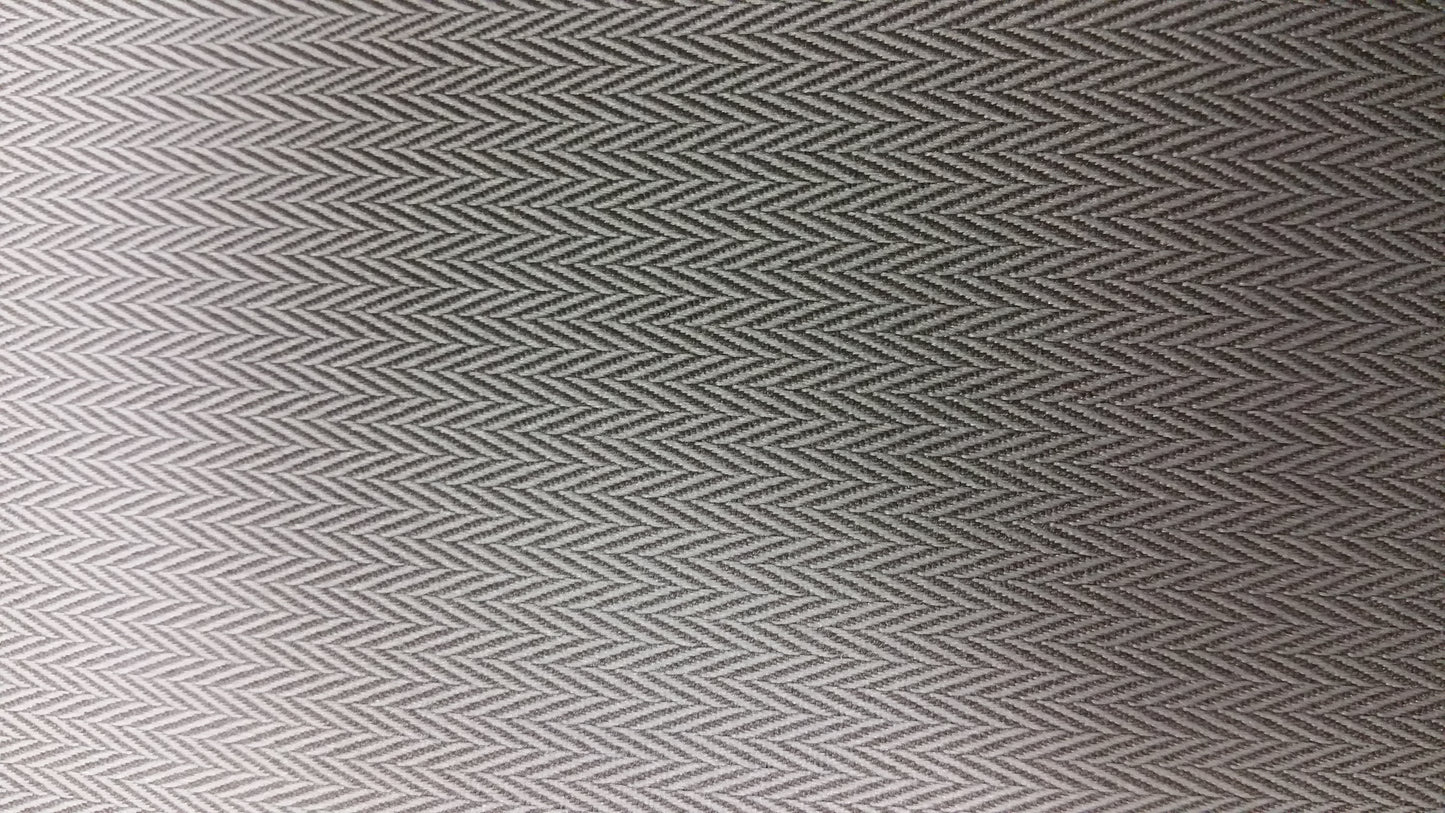 Ring 1611 Dune Solitaire fabric swatch: Herringbone pattern in neutral gray.