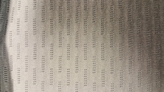 Ring 1639 Calvin Pebble 07-7107 E-series fabric swatch: taupe textured weave with subtle repeating pattern.