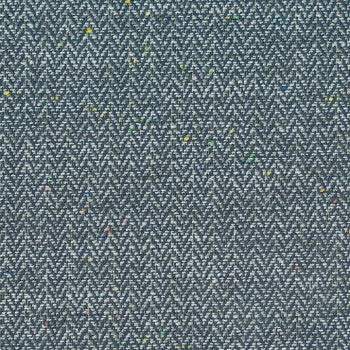 Culp Contract Brouhaha-Wallflower fabric swatch: herringbone weave, teal and gray tones with multicolored flecks.