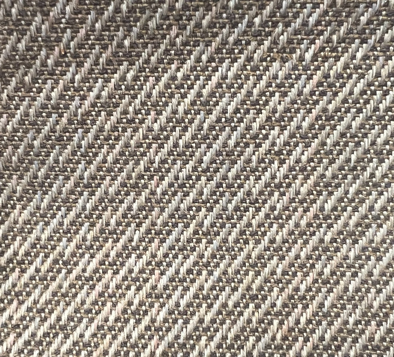 80628 RING 1850 fabric swatch: Neutral tone herringbone weave, subtle beige and brown accents.