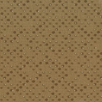 Benday Timber Fabric: Taupe textured fabric with a subtle geometric dot pattern.