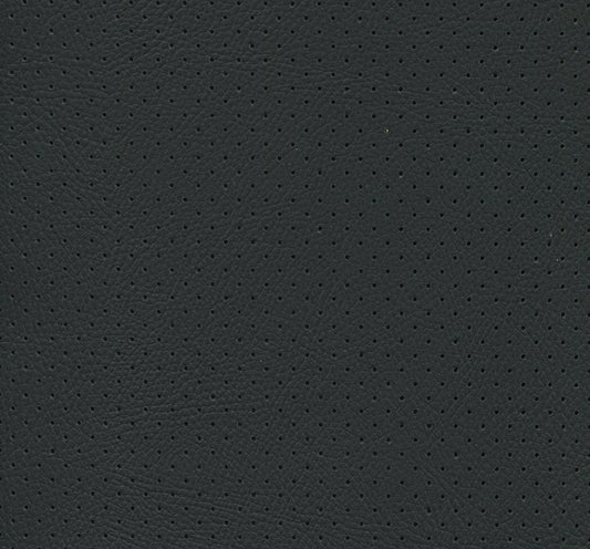 Phantom Black Perforated Vinyl: textured, dark gray vinyl with small, evenly spaced holes.