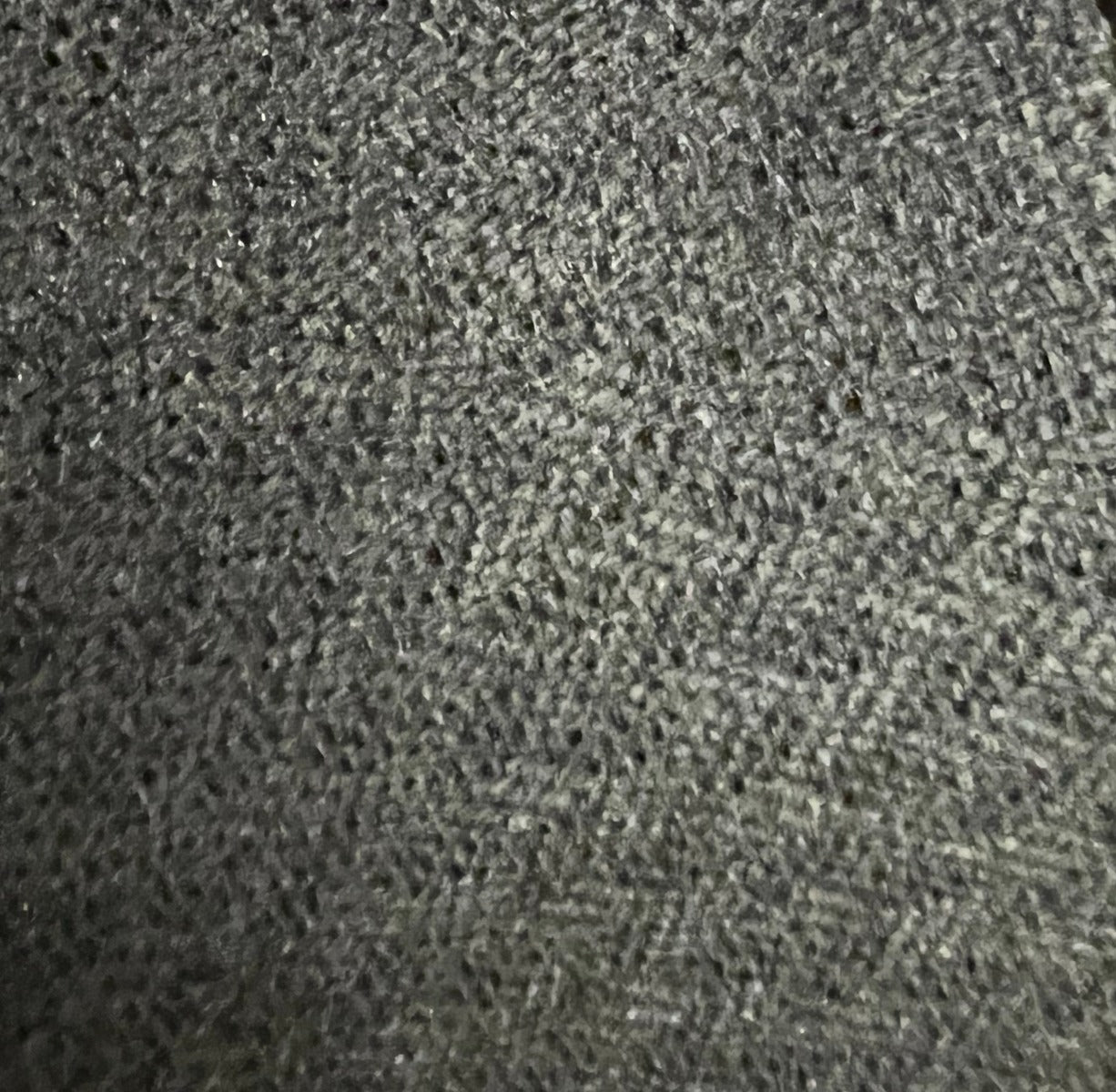Close-up of dark gray woven wicker texture.