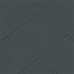Dark gray Counterpane Briquette fabric swatch with diamond-pattern stitching.