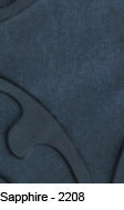 Celtico Sapphire 2208 Premium Leather: Deep blue embossed leather texture