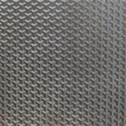 Chainmaille Forged Iron CHM212: Dark gray, textured iron sheet with repeating geometric pattern.