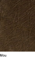 Mou Concrete Mou Premium Leather: Dark brown, textured leather swatch.