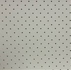 VLST-19P Corinthian Light Titanium Perforated Vinyl: Off-white vinyl with small, evenly spaced black perforations.
