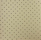 VLST-21P Corinthian Light Neutral Perforated Vinyl: Beige vinyl with small, dark brown dots.