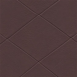 Counterpane Dark Cherry upholstery fabric, rich dark brown, diamond-tufted pattern.