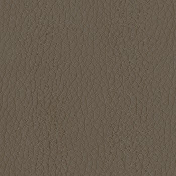 Dillon Java Contract Polyurethane Fabric: Durable, taupe-colored polyurethane upholstery fabric with a subtle textured leather grain.