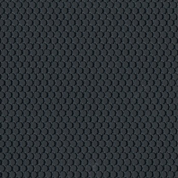 Dot Com Black Contract Polyurethane Fabric: durable, textured black fabric with a subtle hexagonal pattern, ideal for high-traffic commercial use.
