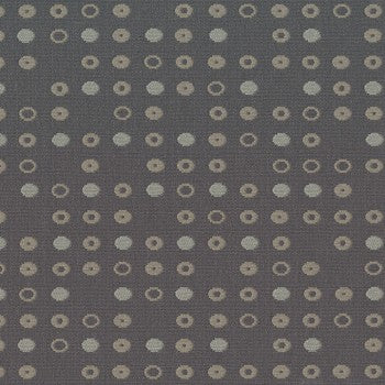 Culp Fine Tune Ash fabric swatch: sophisticated dark gray upholstery fabric with subtle beige and gray dot pattern.