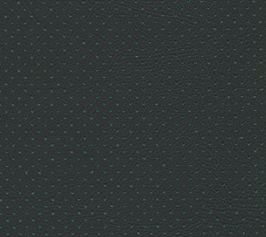 Phantom Green Perforated Vinyl: dark-green textured vinyl with subtle perforations.