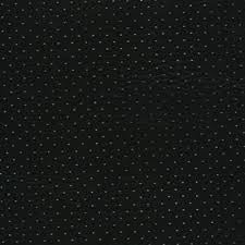 Black perforated vinyl headliner for car interiors.