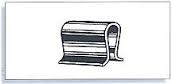 V-9416 header clips: durable, striped design.