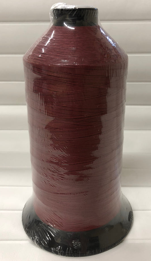 Sunguard B92 Cardinal 207Q 16oz thread spool, maroon, plastic-wrapped.