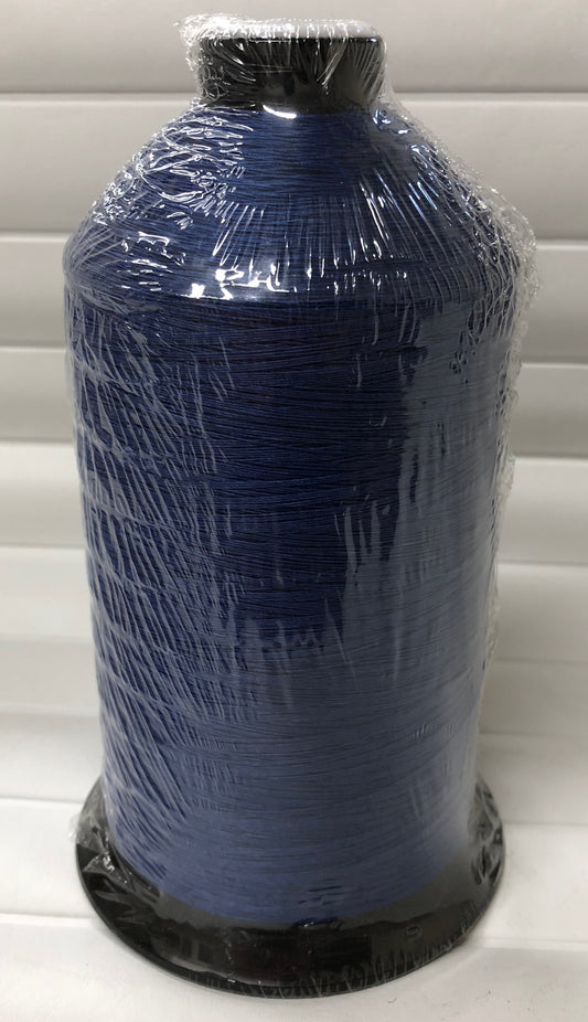 Sunguard B92 Mediterranean 225Q 16oz thread spool, dark blue, plastic wrapped.