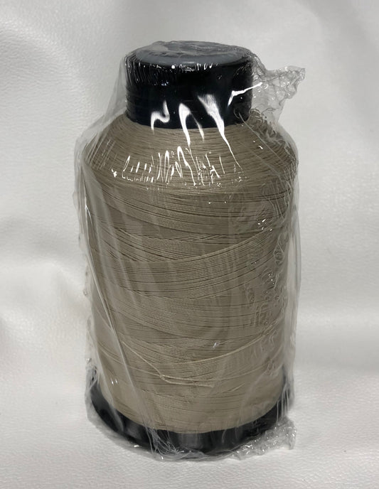 Sunguard B92 Parchment 239Q 4oz thread spool, light beige, plastic wrapped.