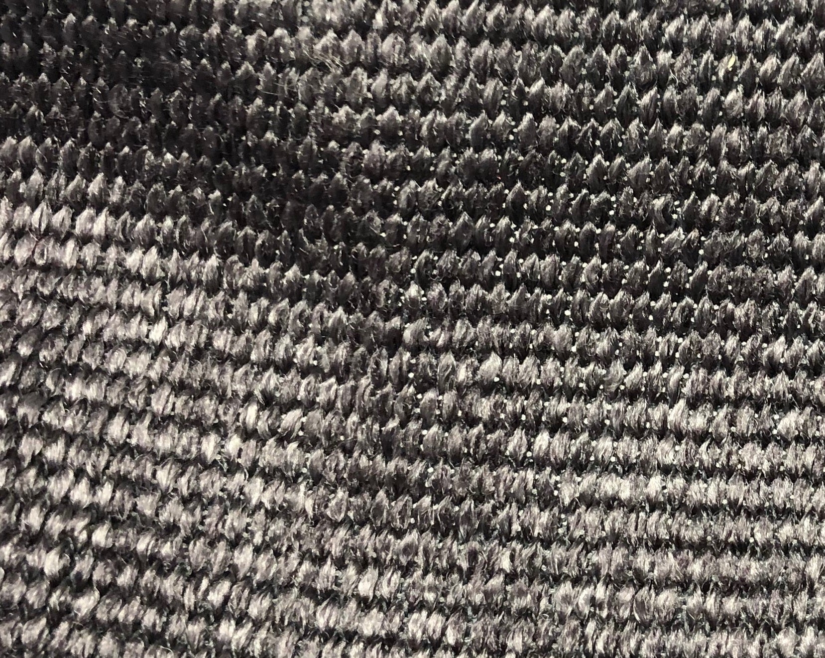 Close-up of steel gray fabric texture.