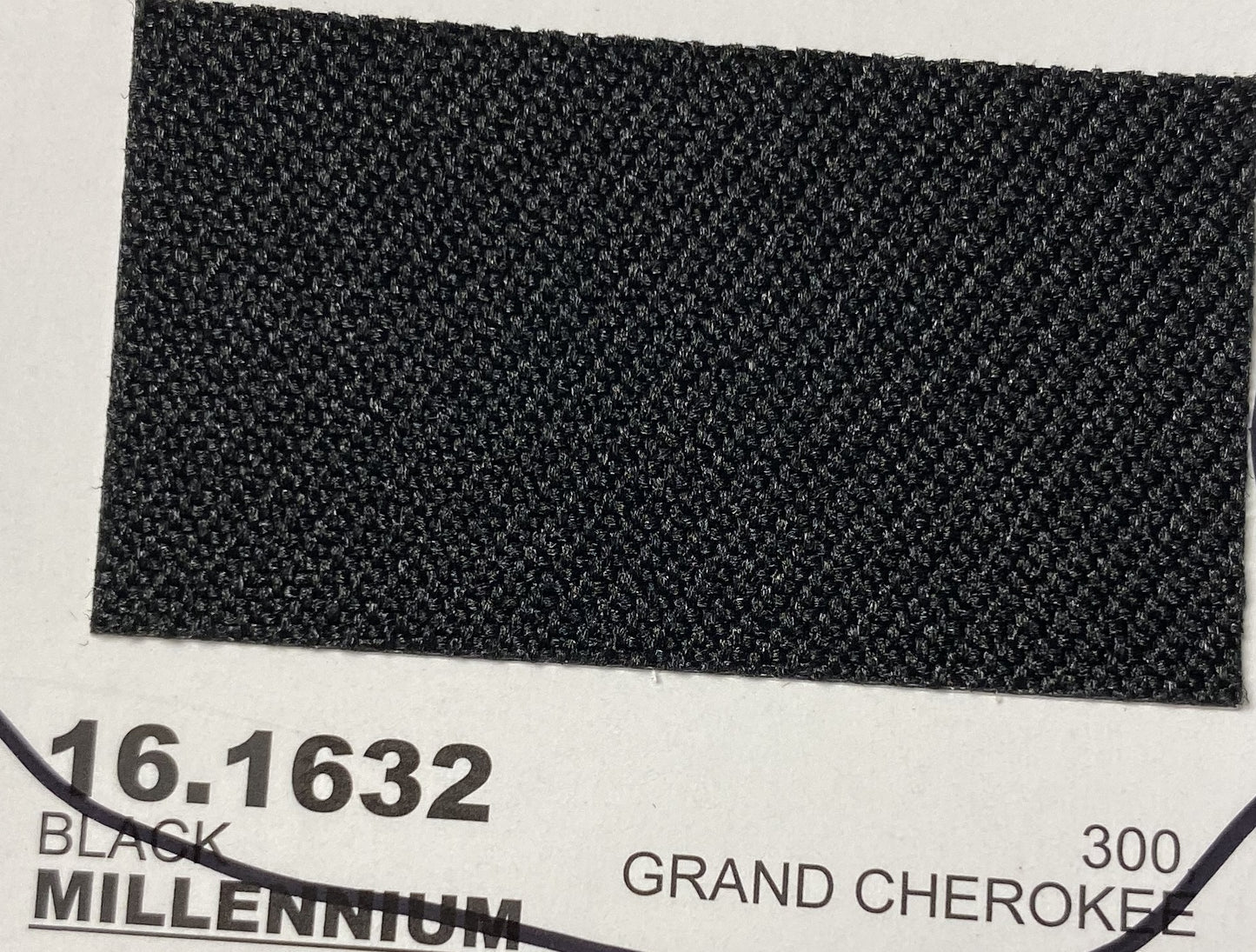16.1632 Millennium Black fabric swatch for Chrysler Grand Cherokee 300