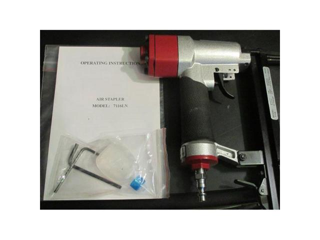 Merit Pro 7116LN long nose air stapler with instructions and accessories