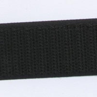 Black hook-and-loop roll, 1 inch wide, 25 yards long